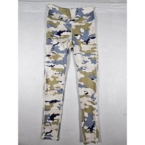 Mono B Womens Camo Stripe High‎ Waist Active Leggings Blue Green APH2237